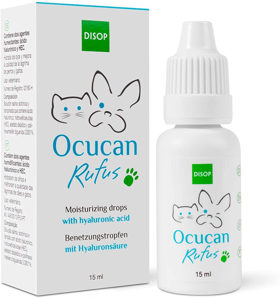 OCUCAN RUFUS gotas hidratantes para los ojos de perros y gatos