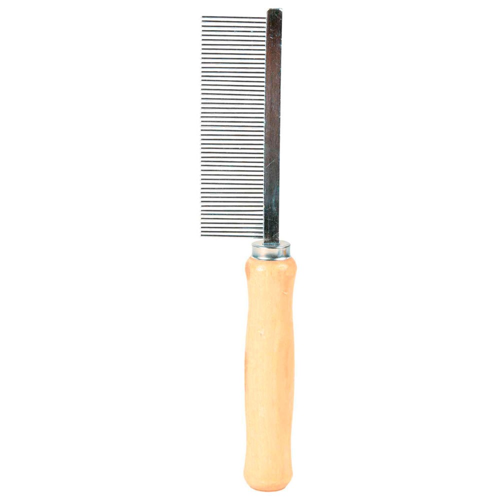 Peine de metal con mango de madera