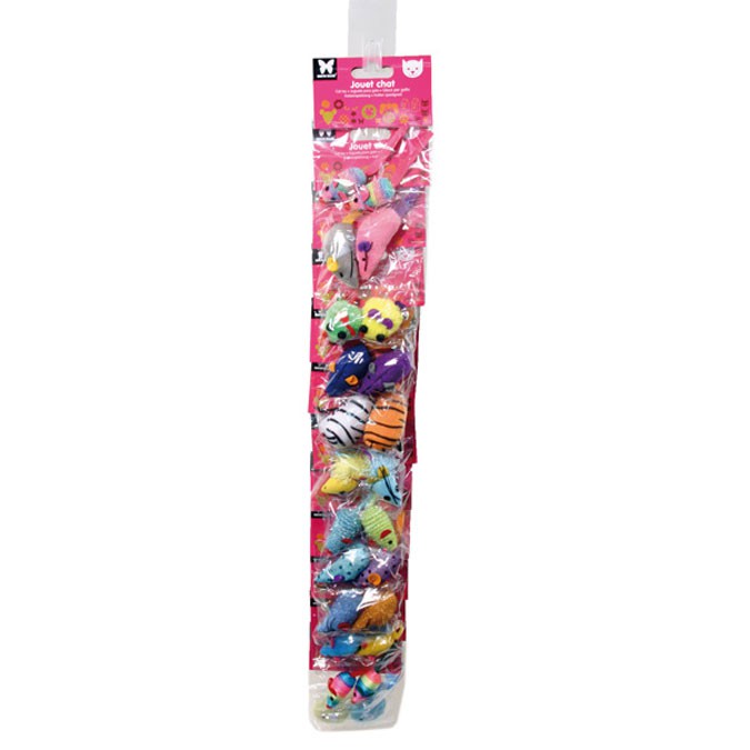Juguete para gatos, ratón multicolor