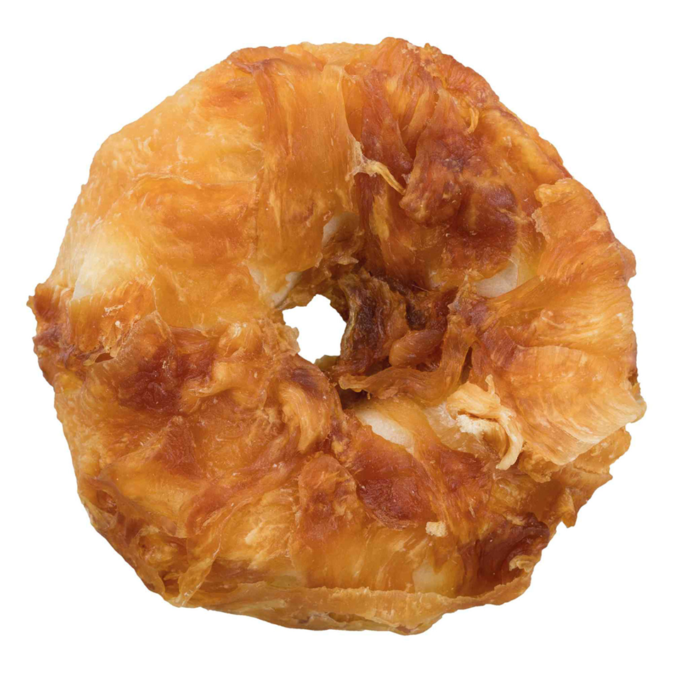 Premio para perro, rosquilla cubierta de pollo