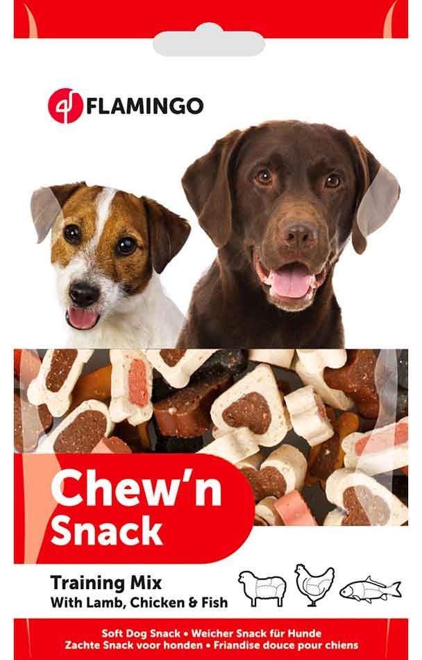 Snack para perros Chew'N Training Mix, Flamingo