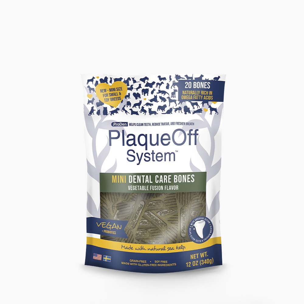 ProDen Paque Off Dental Care Mini huesistos sabor Veggie, Sweedencare