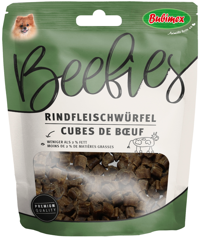 Snack para perro cubo de carne