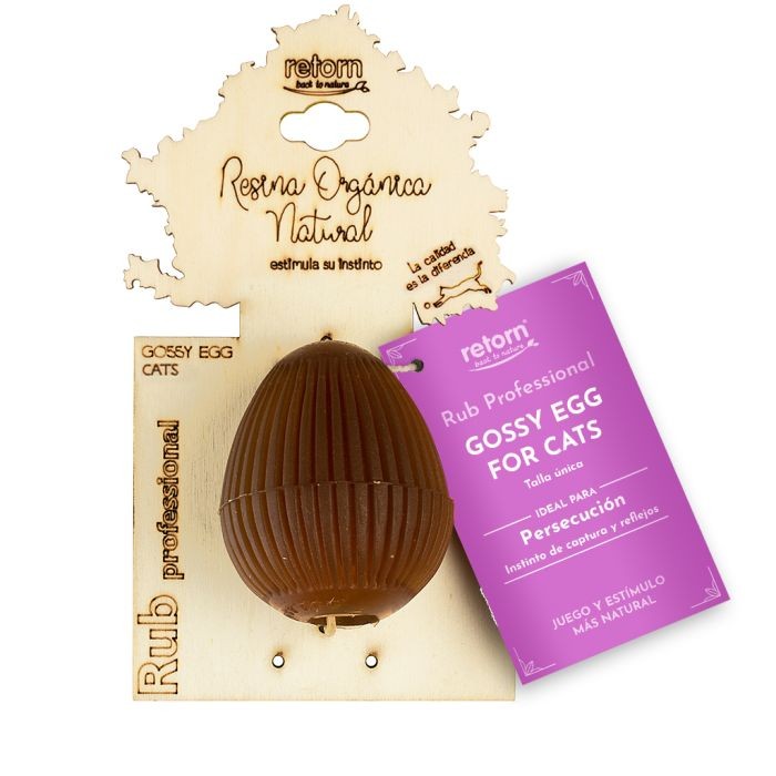 Rub Gossy Egg de Resina Orgánica Natural para gato