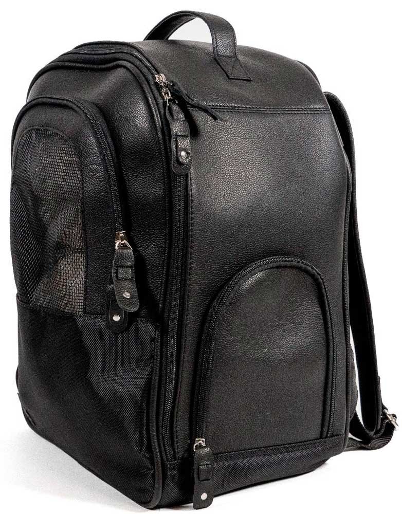 Mochila de piel para llevar perro o gato modelo Rimjhim