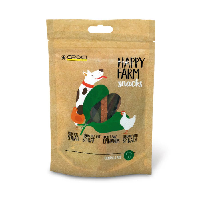 Snack para perro de pollo y espinacas