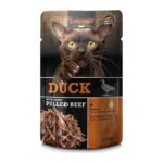 Pouches para gato Leonardo de pato y ternera