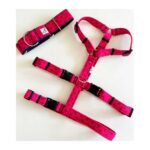 Collar galgo en tela loneta modelo geometría fucsia - Imagen 3