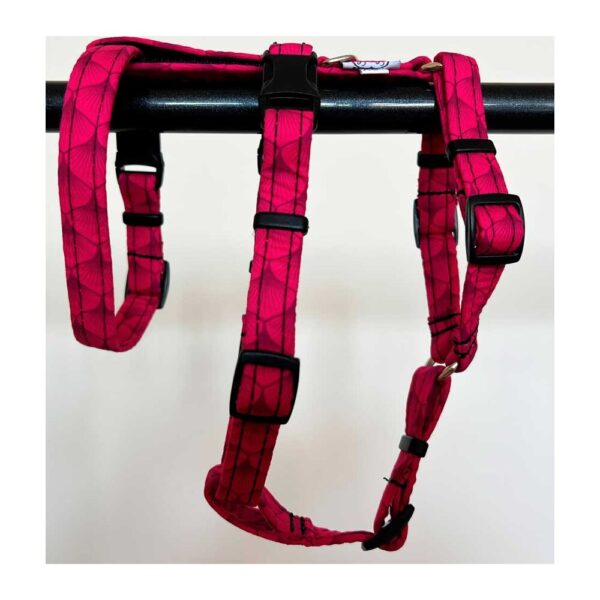 Arnés antiescape especial para piccolos geometría fucsia
