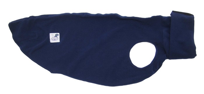 Ropa para perro forro polar para whippet color azul