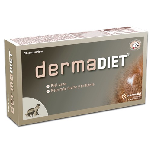 DERMADIET biotina para mantener una piel sana y pelo brillante en perros