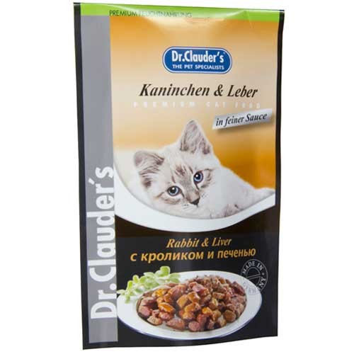 Pouches para gato Dr Clauders de conejo e hígado